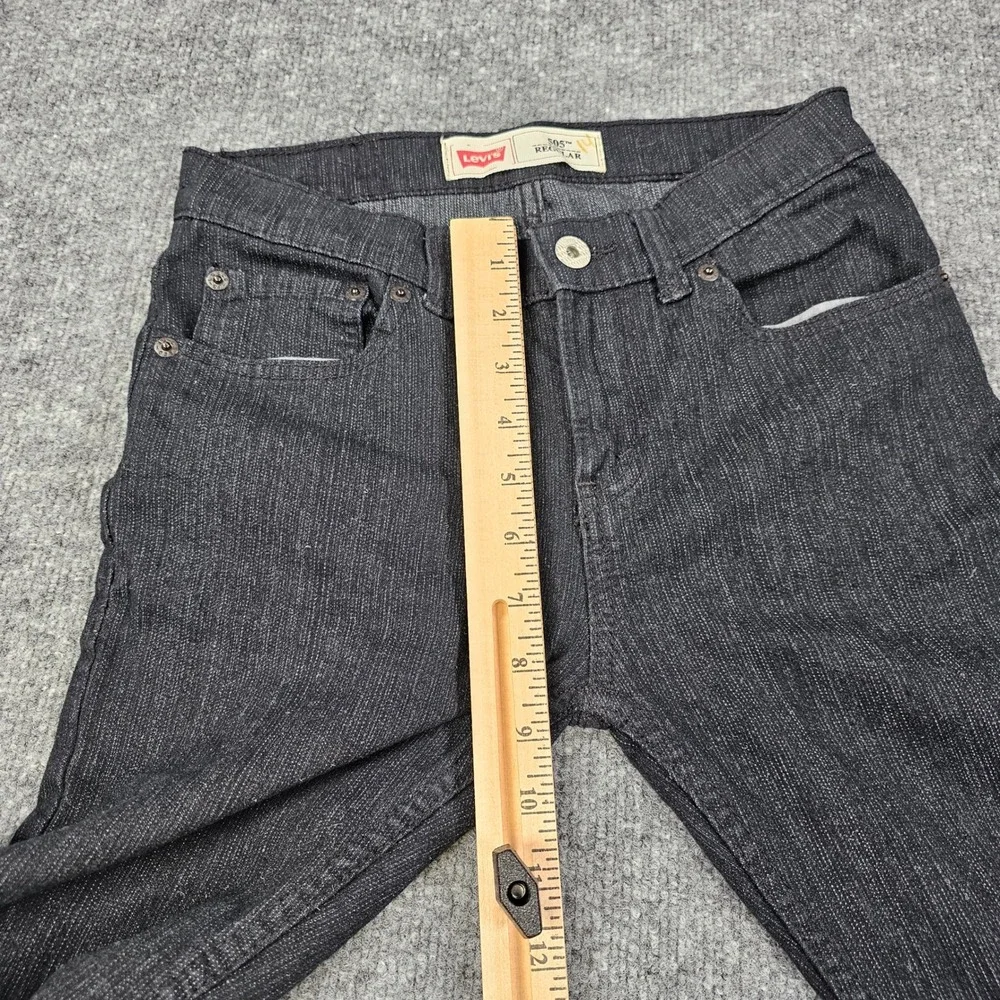 Levi's 511 Slim Fit Jeans Boys Size 14 Regular 27x27 Black Slub Denim